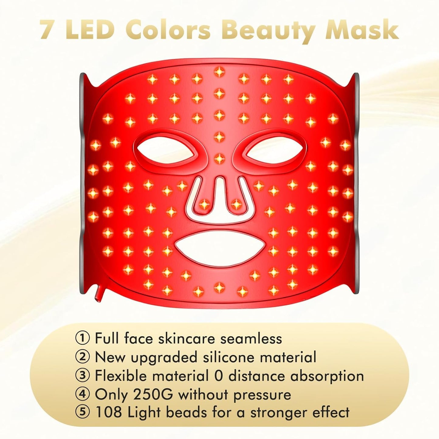 Silicone 7 Color LED Face Mask