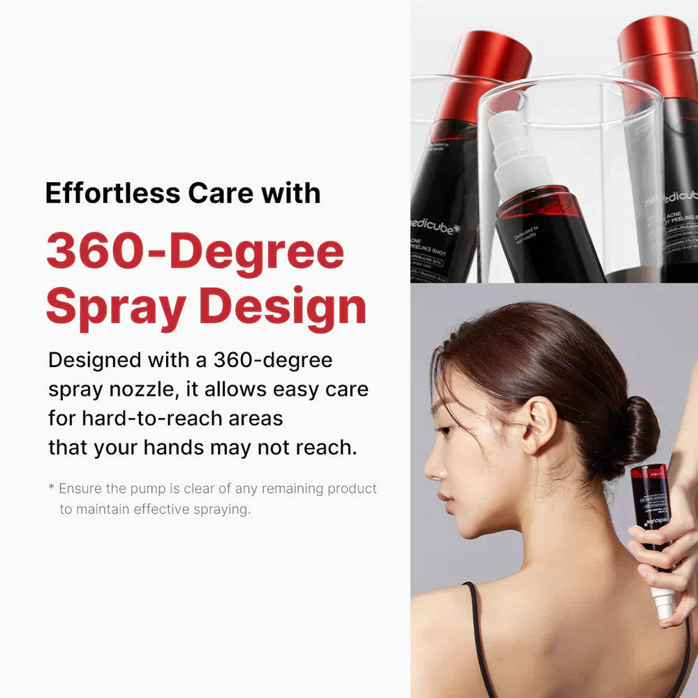 Medicube Red Body Peeling Shot, AHA + BHA Exfoliating Body Spray