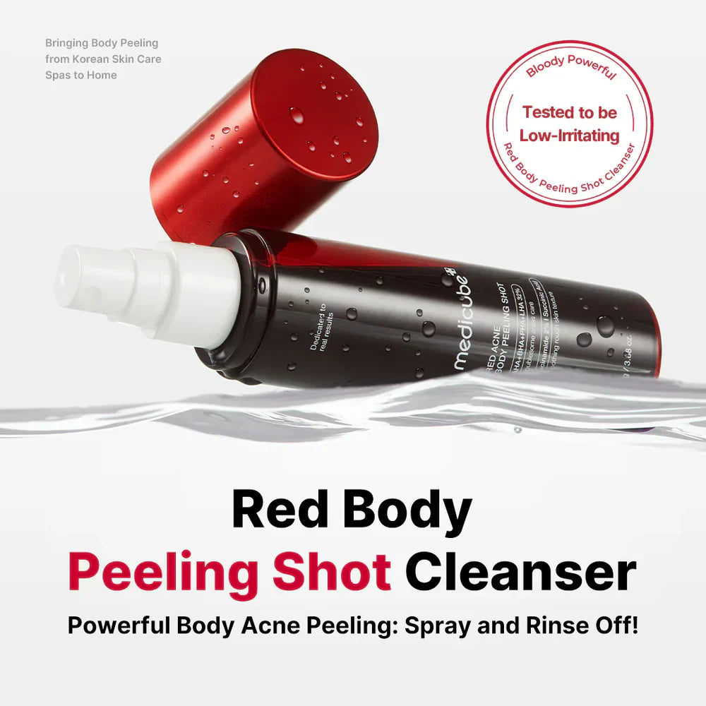 Medicube Red Body Peeling Shot, AHA + BHA Exfoliating Body Spray