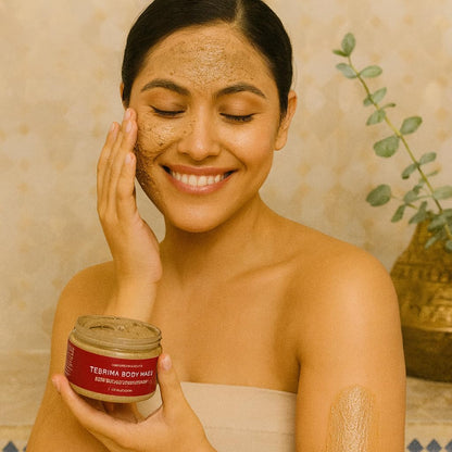 Moroccan Tebrima Body Mask – 100% Natural Herbal Skin Brightening & Detoxifying Treatment