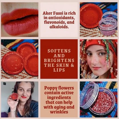 Aker Fassi Moroccan Clay Pot Lip Stain and Cheek Tint