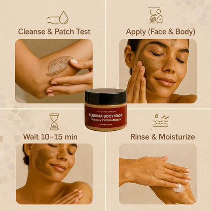 Moroccan Tebrima Body Mask – 100% Natural Herbal Skin Brightening & Detoxifying Treatment