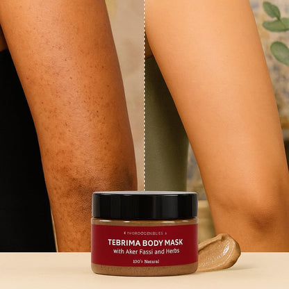 Moroccan Tebrima Body Mask – 100% Natural Herbal Skin Brightening & Detoxifying Treatment