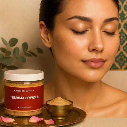 Moroccan Tebrima Body Mask Powder – 100% Natural Skin Brightening & Tan Improvement