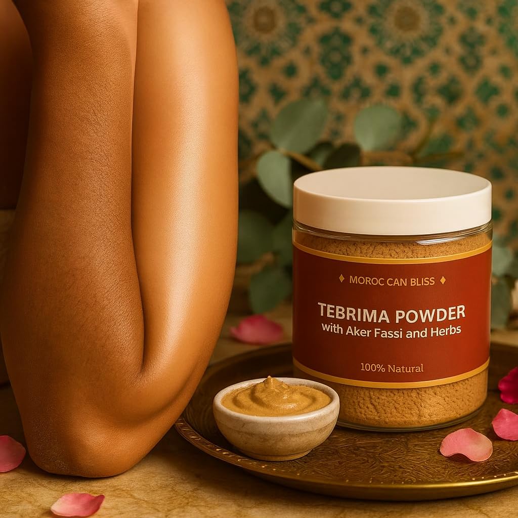 Moroccan Tebrima Body Mask Powder – 100% Natural Skin Brightening & Tan Improvement