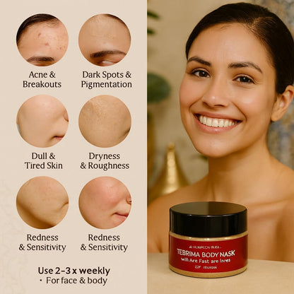 Moroccan Tebrima Body Mask – 100% Natural Herbal Skin Brightening & Detoxifying Treatment
