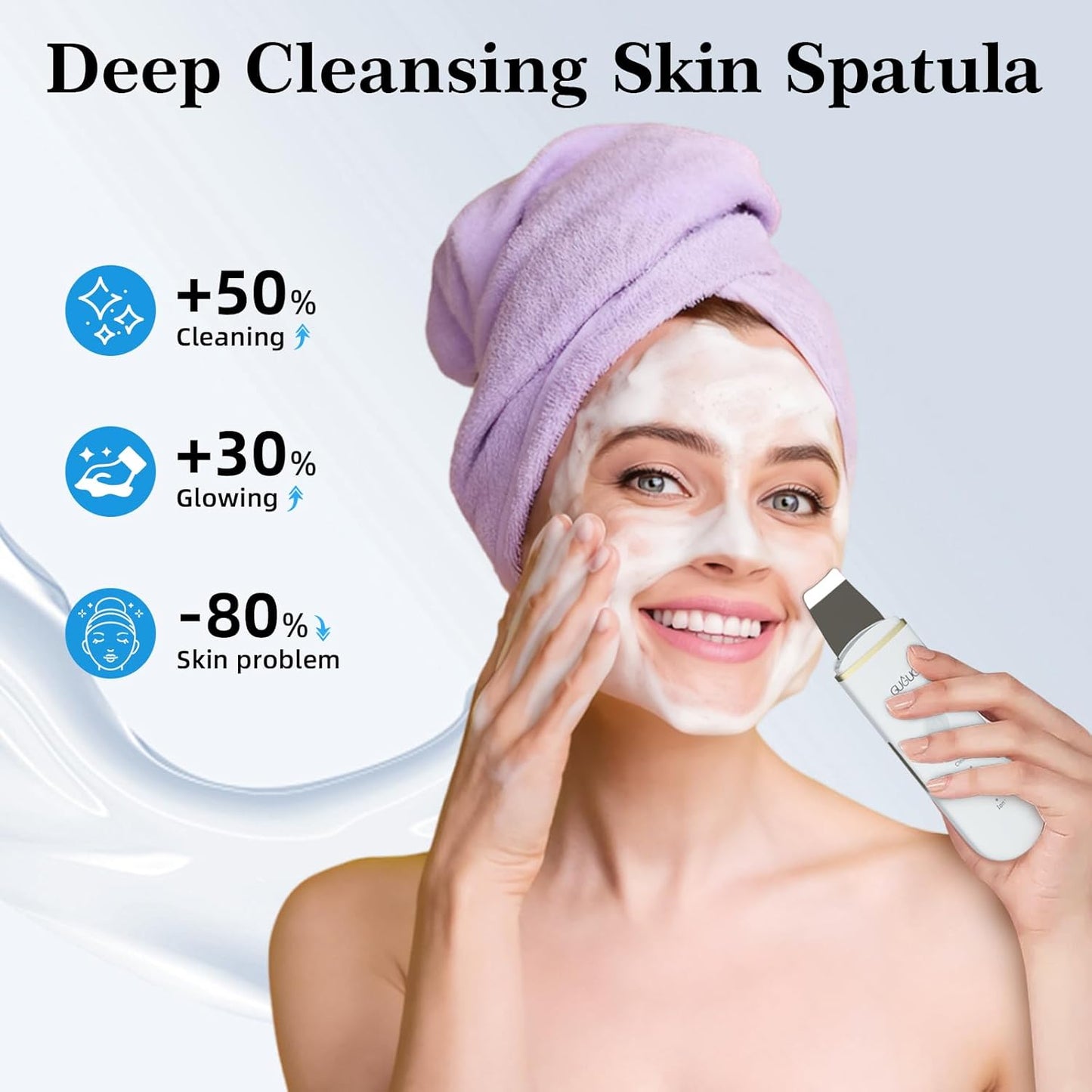 Sonic Facial Scrubber White Heads & Black Head Remover Tool