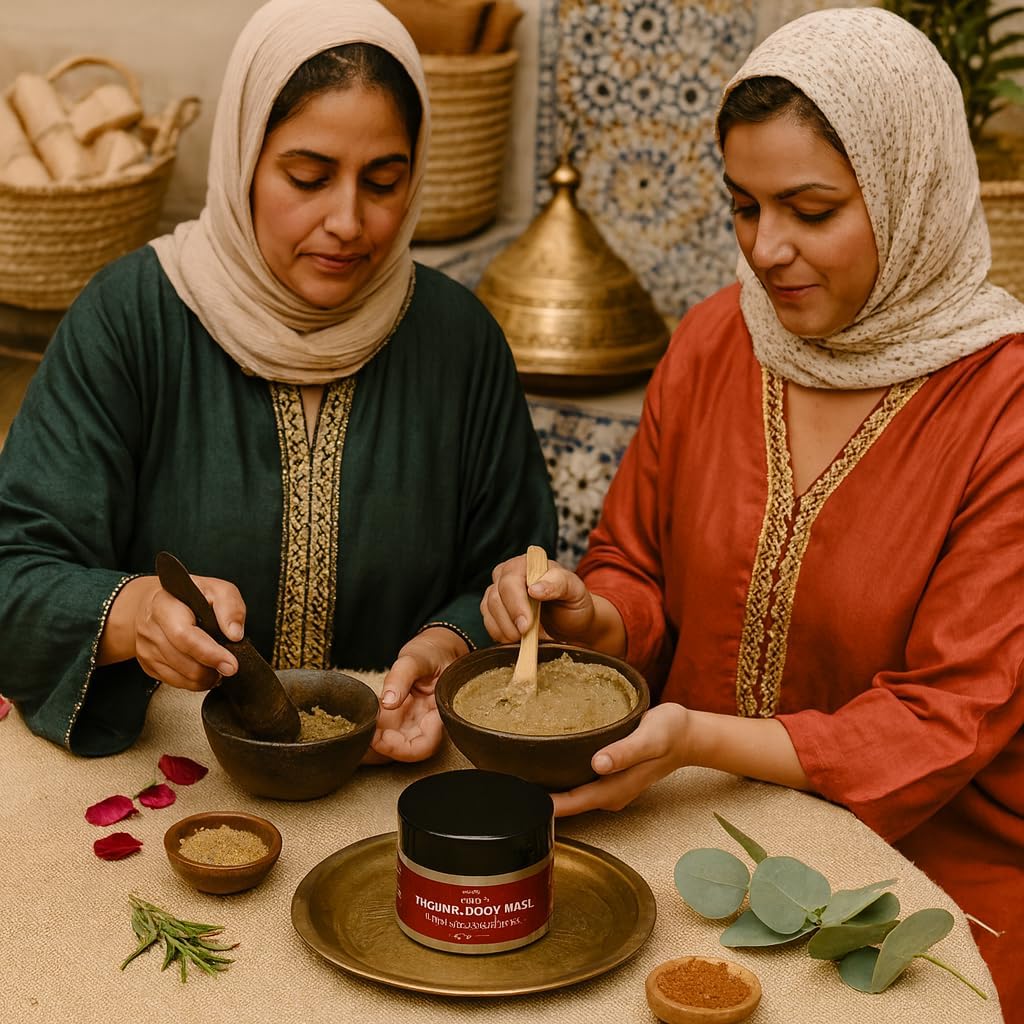 Moroccan Tebrima Body Mask – 100% Natural Herbal Skin Brightening & Detoxifying Treatment