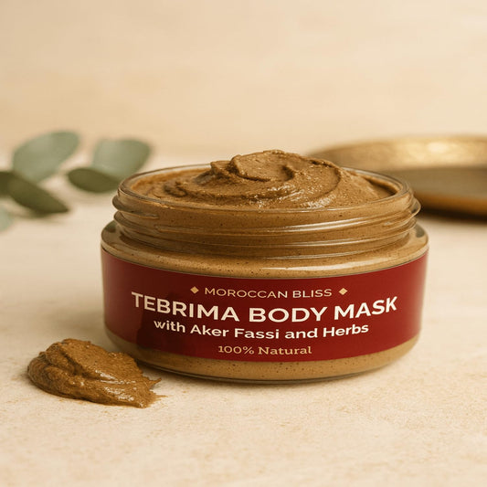 Moroccan Tebrima Body Mask – 100% Natural Herbal Skin Brightening & Detoxifying Treatment